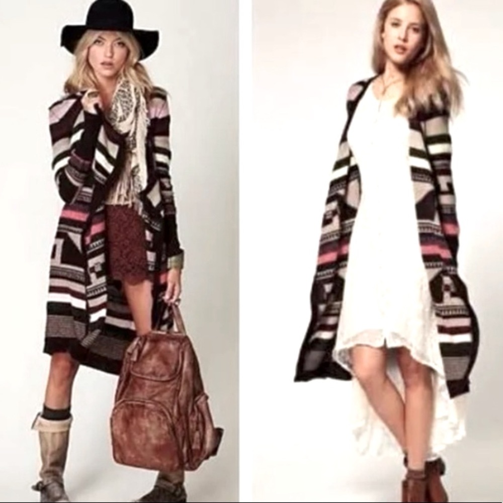 Free People Boho Maxi Cardigan Sweater XS & Small Available